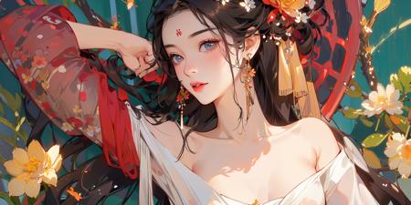 16697-4133648334-nsfw,(Masterpiece_1.2, high quality), (pixiv_1.4),_Eyebrows like willow leaves, ,The face is as beautiful as a flower, the eyes.png